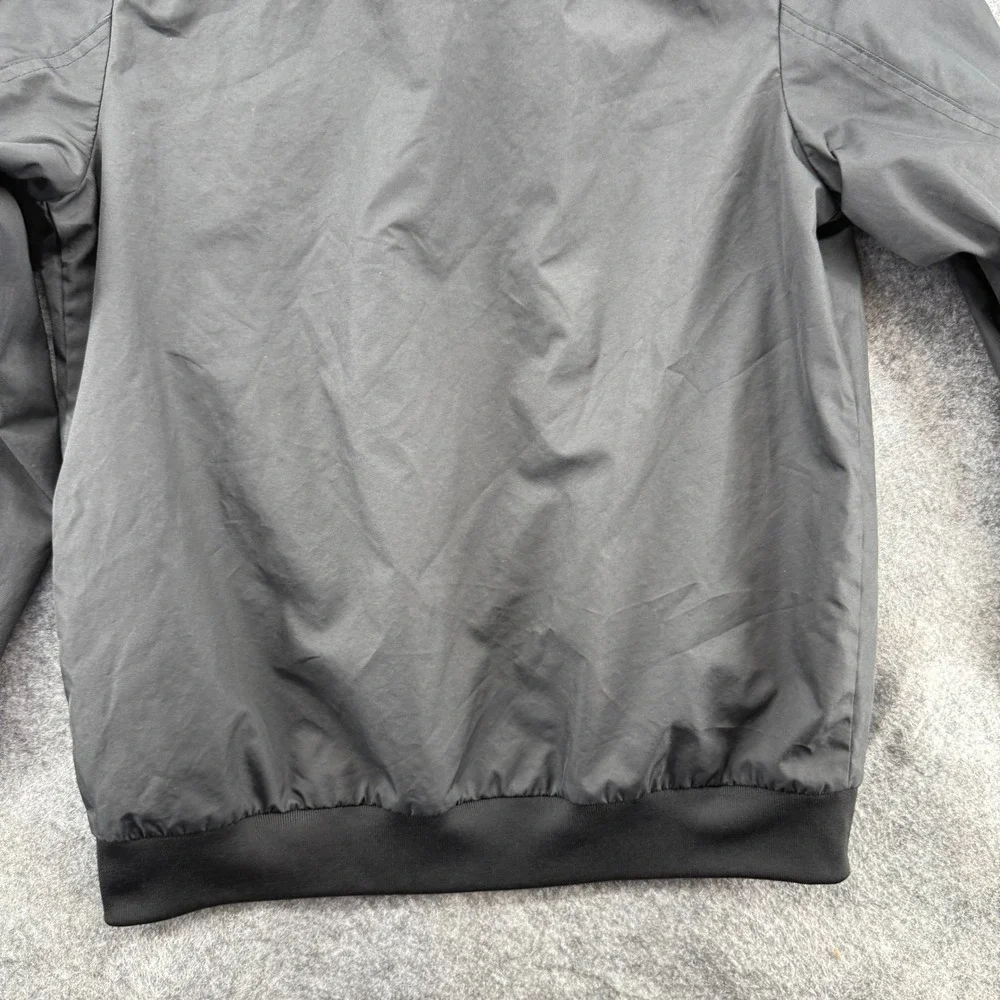 Adidas Manchester United Jacket Kids Size 9-10Y Black Red Zip Bomber Windbreaker